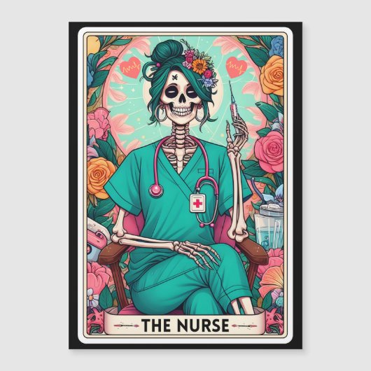 Magnet de la carte Tarot "L'infirmière" (Devant)
