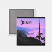 Magnet de la côte de l'Oregon (Recto/Verso)