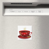 Magnet de la Coupe Rouge de café Pointe (In Situ (Lave-vaisselle))