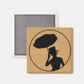 Magnet de la dame des cendres, or (Recto/Verso)