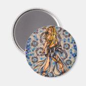 Magnet de la danseuse du ventre Kalila (Recto/Verso)