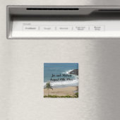 Magnet de la date de mariage Ocean and Beach (In Situ (Lave-vaisselle))
