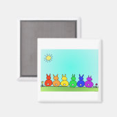 Magnet de la famille Bunny (Recto/Verso)