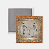 Magnet de la famille du squelette (Recto/Verso)