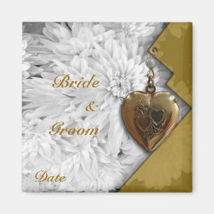 Magnet de la faveur du mariage du coeur
