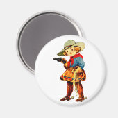 Magnet de la fille Rootin Tootin (Recto/Verso)