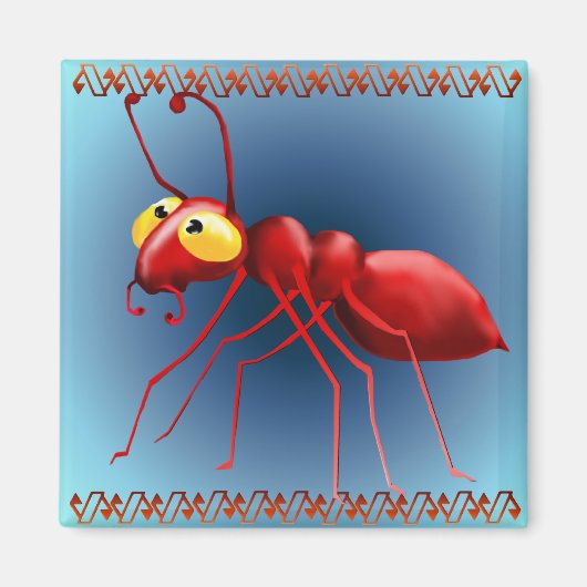 Magnet de la fourmi rouge (Devant)