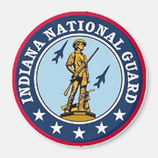 Magnet de la Garde nationale de l'Indiana (Devant)