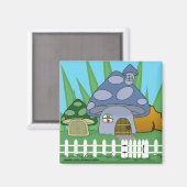 Magnet de la maison de champignons (Recto/Verso)