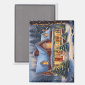 Magnet de la maison de Noël (Recto/Verso)