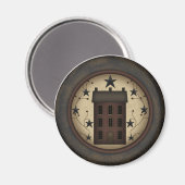 Magnet de la maison de salerie rouge primitif (Recto/Verso)