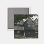 Magnet de la maison de sorcière Salem (Recto/Verso)