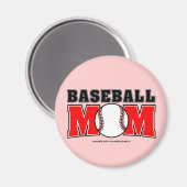 Magnet de la maman du baseball (Recto/Verso)