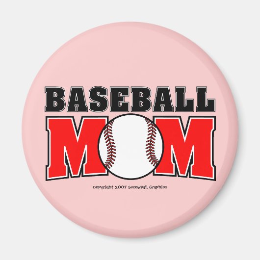 Magnet de la maman du baseball (Devant)