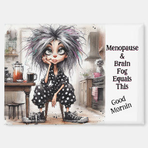 Magnet de la ménopause dame au café