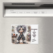 Magnet de la ménopause dame au café (In Situ (Lave-vaisselle))