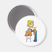 Magnet de la planche de sciage des ouvriers de la  (Recto/Verso)