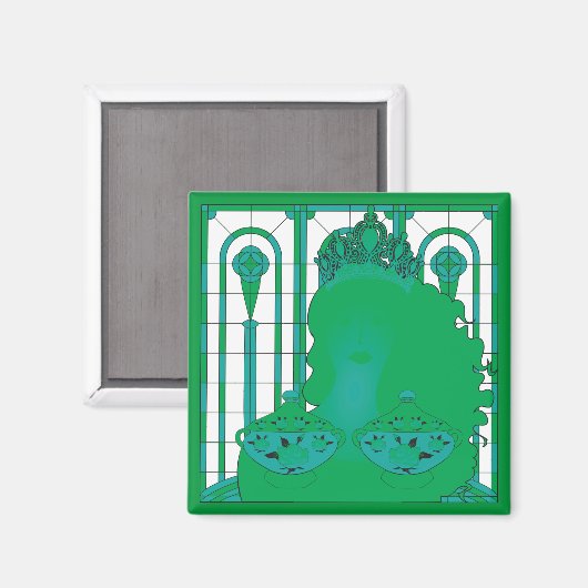 Magnet de la reine verte (Recto/Verso)