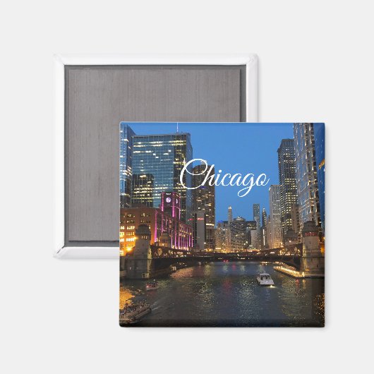 Magnet de la rivière Chicago (Recto/Verso)