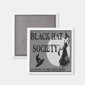 Magnet de la société des Casquettes noirs (Recto/Verso)