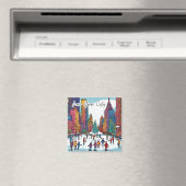 Magnet de la ville funky Collectif - NYC Noël heur (In Situ (Lave-vaisselle))