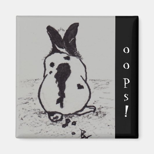 Magnet de l'académie de Bunny Go Oops (Devant)