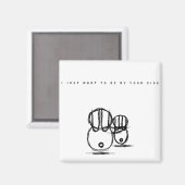 Magnet de lapin mignon | Soyez à vos côtés (Recto/Verso)