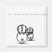 Magnet de lapin mignon | Soyez à vos côtés (Devant)