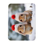 Magnet de lapins de neige (Vertical)