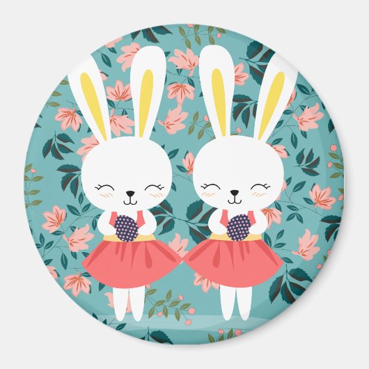 Magnet de lapins mignons (Devant)