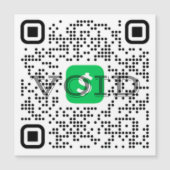 Magnet de l'application de trésorerie de code QR (Devant)