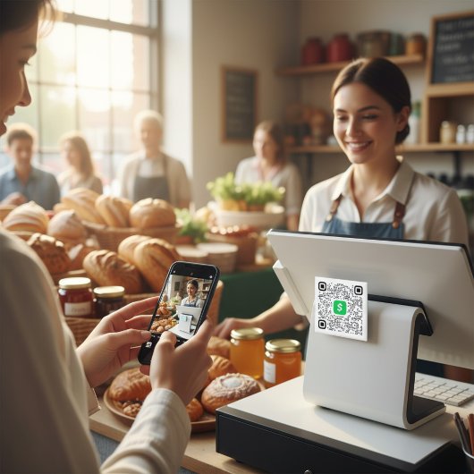 Magnet de l'application de trésorerie de code QR