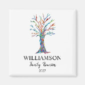 Magnet de l'arbre généalogique de la réunion famil (Devant)