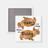 Magnet de lave-vaisselle Amoureux des chats orange (Recto/Verso)