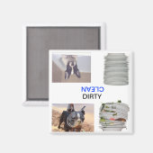 Magnet de lave-vaisselle Boston Terrier sale/propr (Recto/Verso)