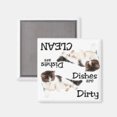 Magnet de lave-vaisselle de chat (Recto/Verso)