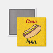 Magnet de lave-vaisselle Hotdog (Recto/Verso)