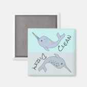 Magnet de lave-vaisselle Narwhal Clean (Recto/Verso)
