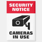 Magnet de l'avis de la caméra de sécurité (Recto)