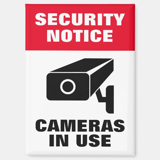 Magnet de l'avis de la caméra de sécurité (Recto)