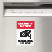 Magnet de l'avis de la caméra de sécurité (In Situ (Lave-vaisselle))