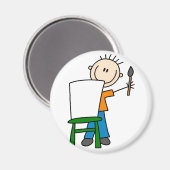 Magnet de l'école de peinture de garçon (Recto/Verso)