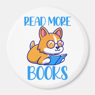 Magnet de lecture de chien de Corgi mignet