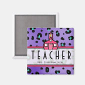 Magnet de l'enseignant - Empreinte de léopard pour (Recto/Verso)