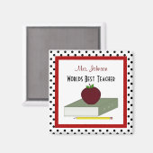 Magnet de l'enseignant personnalisé (Recto/Verso)