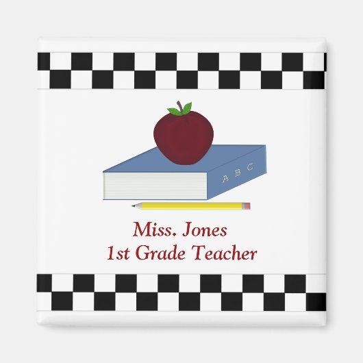 Magnet de l'enseignant personnalisé (Devant)