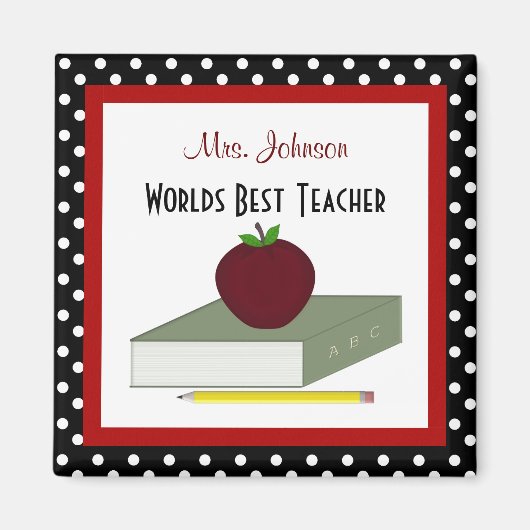 Magnet de l'enseignant personnalisé (Devant)