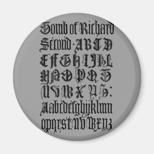 Magnet de lettres gothiques
