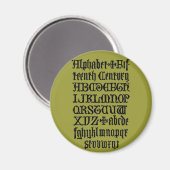 Magnet de lettres gothiques (Recto/Verso)