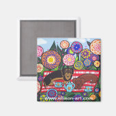 Magnet de l'heure du thé de Dachshund (Recto/Verso)